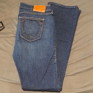 True Religion Dark Blue Straight Leg Jeans